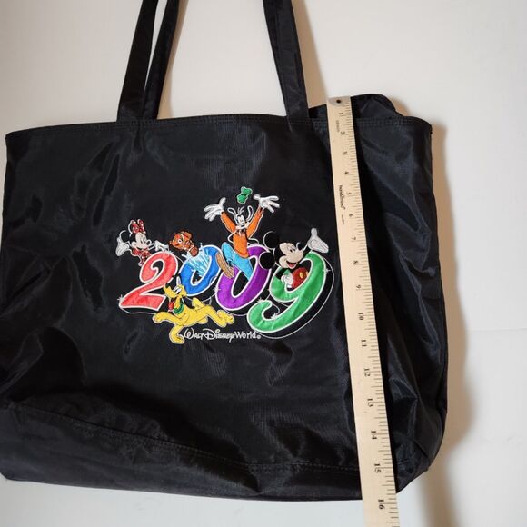 Disney World 2009 Black Zippered Tote Bag | Theme Park Souvenir - Picture 2 of 6
